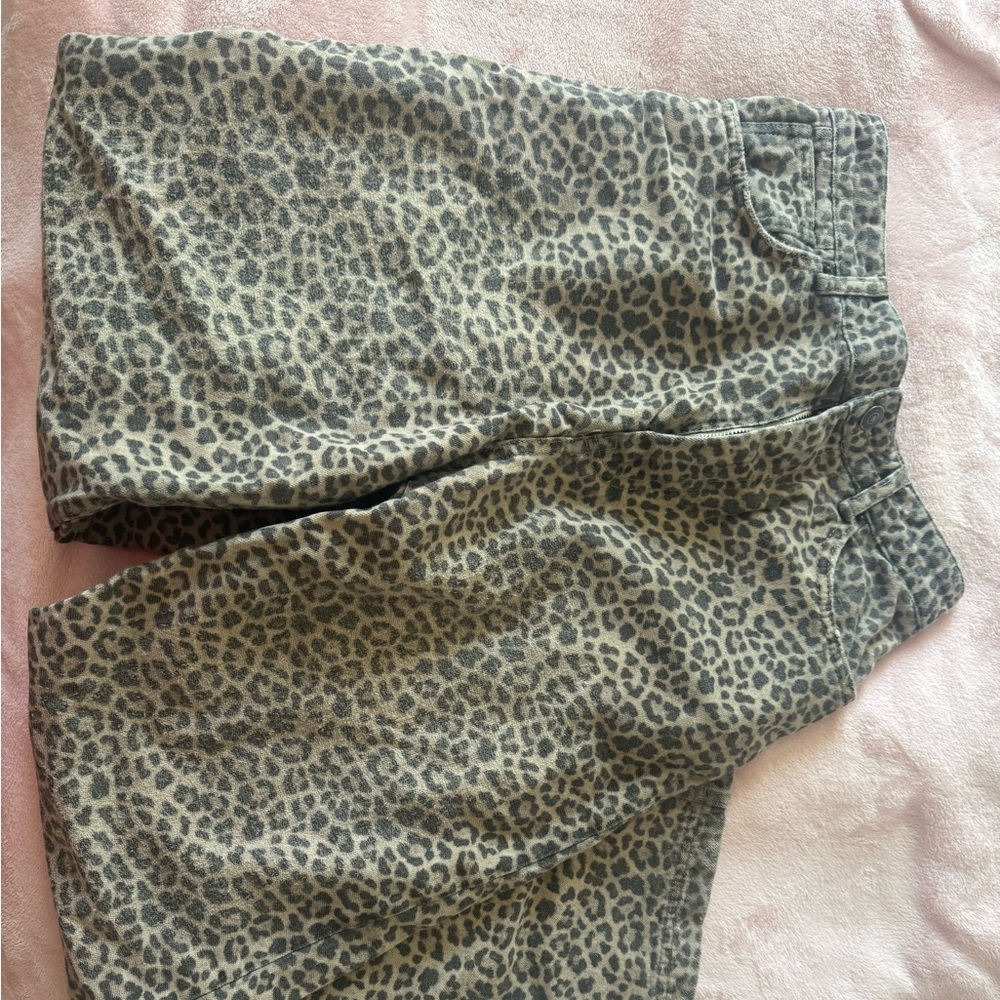 Zara leopard jeans